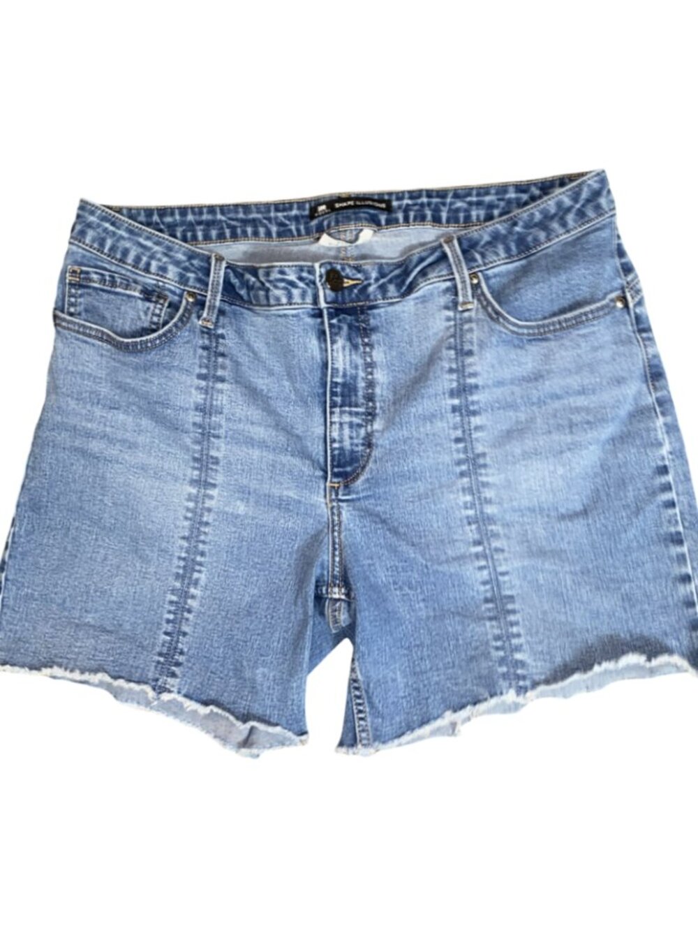 Sz.18*Lee Riders*Blue Denim Walking Shorts--Frayed Hem